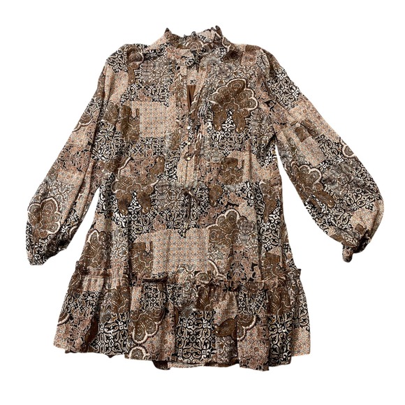 House of Harlow 1960 Dresses & Skirts - House of Harlow 1960‎ 10 New w/o Tags Boho Prairie Hi Neck Ruffle Mini Dress